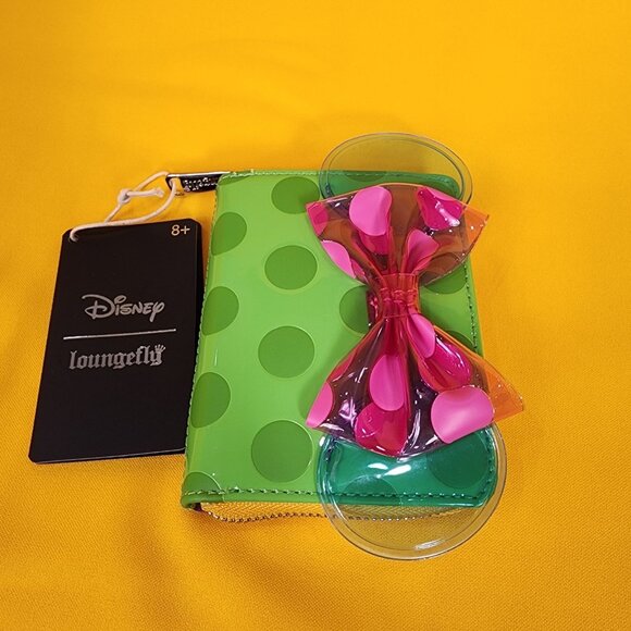 Loungefly Disney Minnie Mouse Jelly Color Block Polka Dot Zip Wallet NEW - Picture 10 of 13